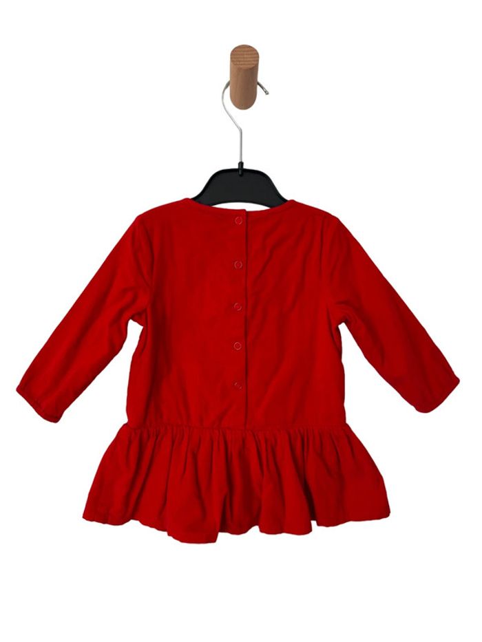 Robe à manches longues en velours rouge - Petit Bateau 12 mois - photo numéro 4