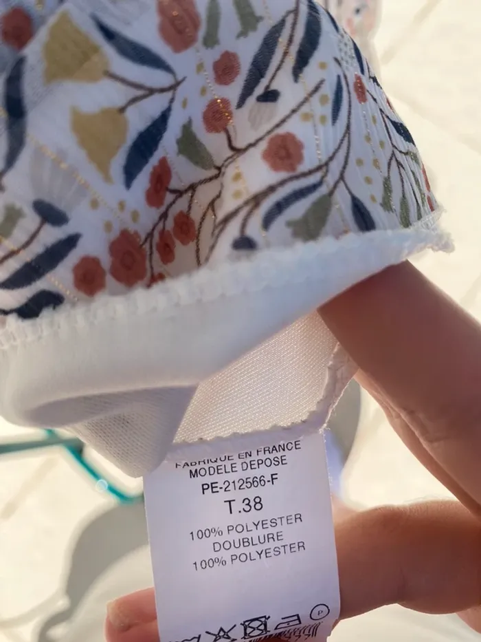 jupe mi-longue fluide taille 38 neuve fleuris - photo numéro 4