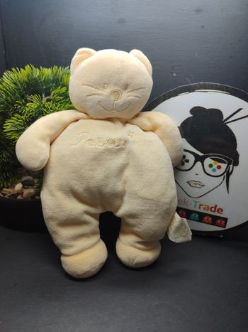 Doudou chat jaune Patou bengy peluche ancien vintage Plush Emprinte Patte 3791