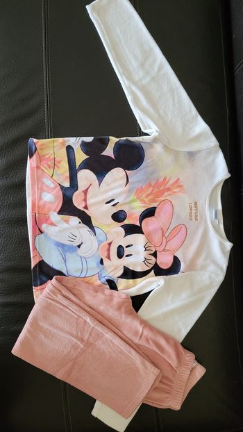 Pyjama en velours Minnie et Mickey 7-8 ans