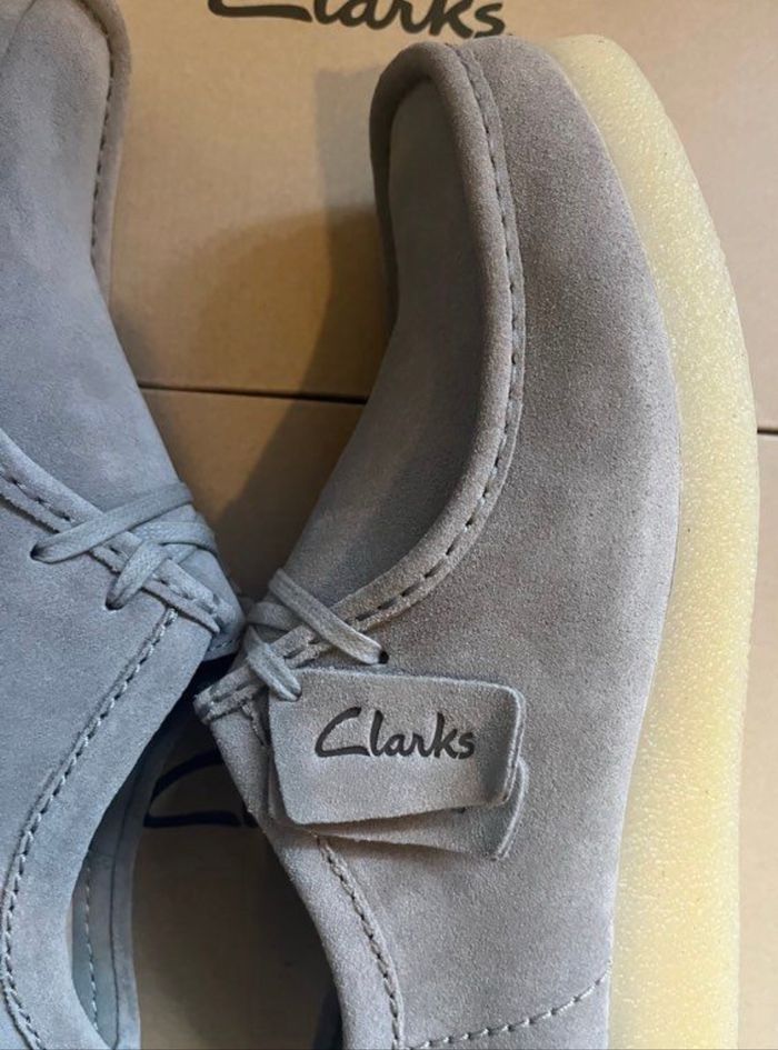 Clarks Derbys en nubuck Wallabee Evo - Gris clair - photo numéro 3