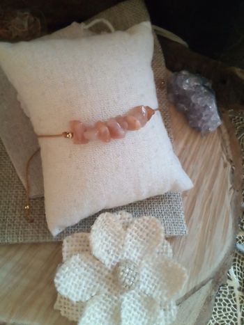 Bracelet poignet ou cheville en pierres du soleil naturelles