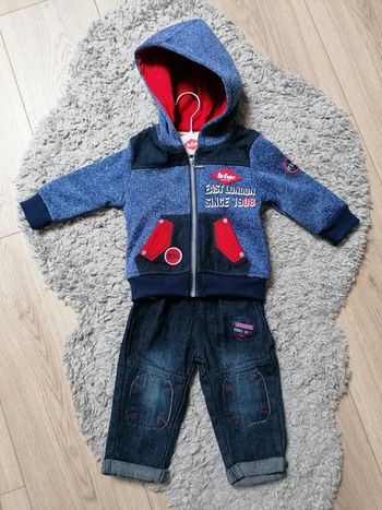 Ensemble Lee Cooper jean + sweat zip à capuche bébé garçon 6 mois #espanolitinagarcon6mois