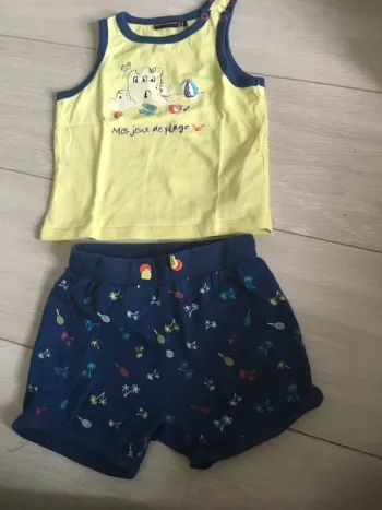 Ensemble short t-shirt 18 mois sergent major