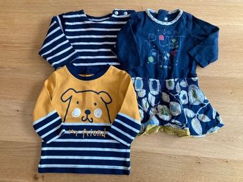 Lot 6 mois marine/moutarde