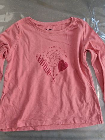 Tee shirt fille rose
