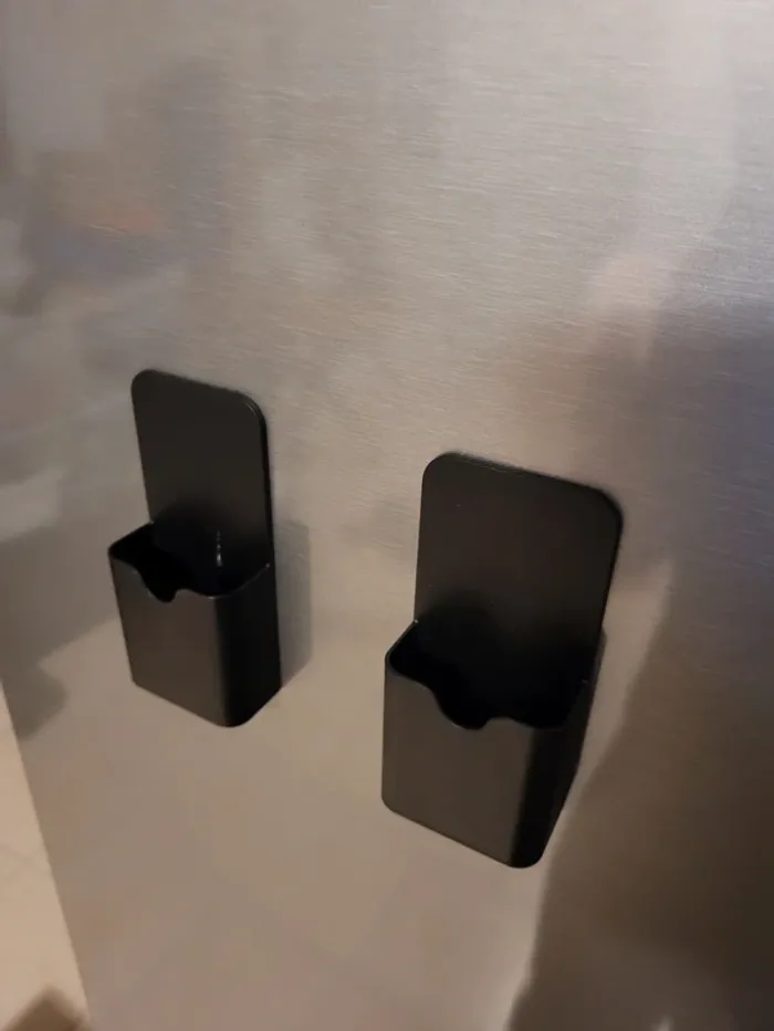 Lot de 2 pots à crayon magnétique aimantée noir - photo numéro 4