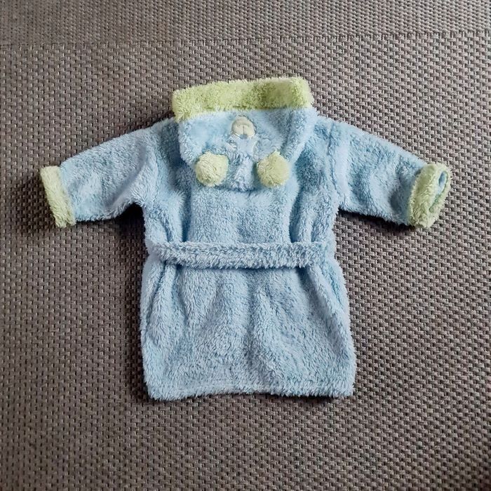 Robe de chambre bleue et verte mixte - 12 mois - photo numéro 4