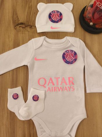 Ensemble bébé foot cadeau de naissance paris psg