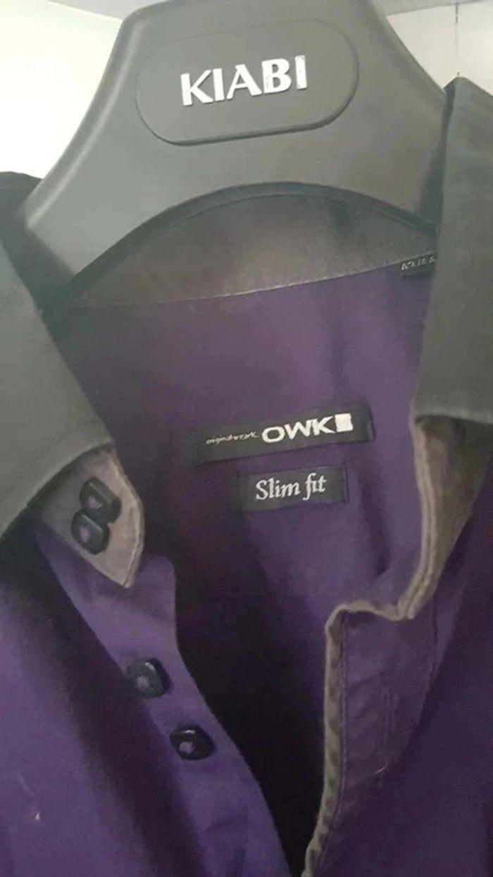 chemise homme .OWK .slim fit .manche longue. .XL - photo numéro 3