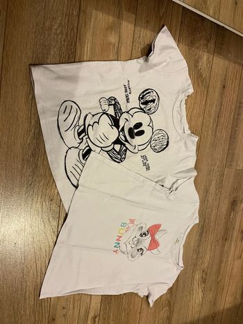 6/8 ans - lot 2 tee shirt coton Mickey bunny
