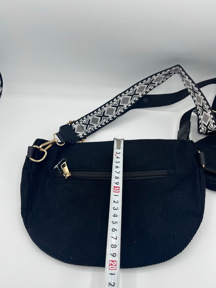 Sac banane bandoulière velours - photo numéro 7