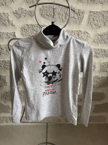 Tee shirt sous pull fille 8 ans panda