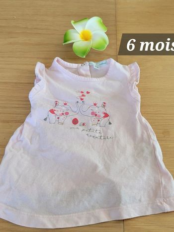 T shirt 6 mois Mes Petits Cailloux