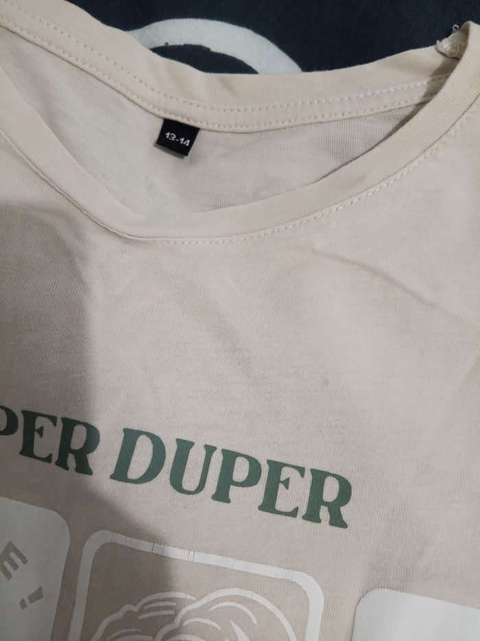 T-shirt "crème - super duper" _ T.13/14 ans - photo numéro 2