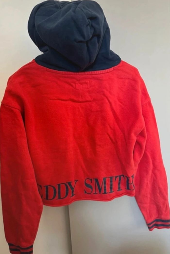Pull a capuche rouge taille Teddy Smith - photo numéro 2