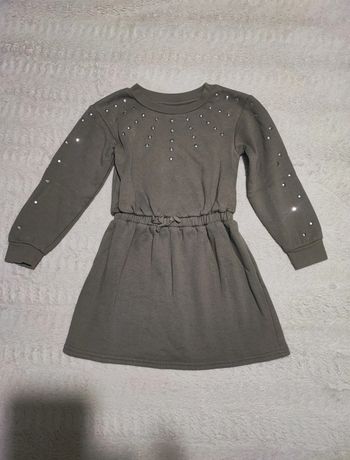 Robe sweat kaki Kiabi taille 6 ans