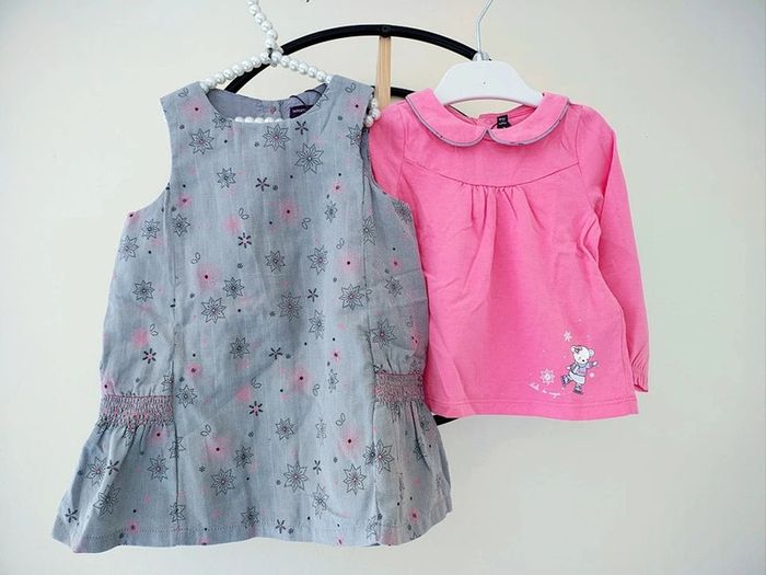 12 mois ensemble sergent major robe et teeshirt neuf sans étiquette