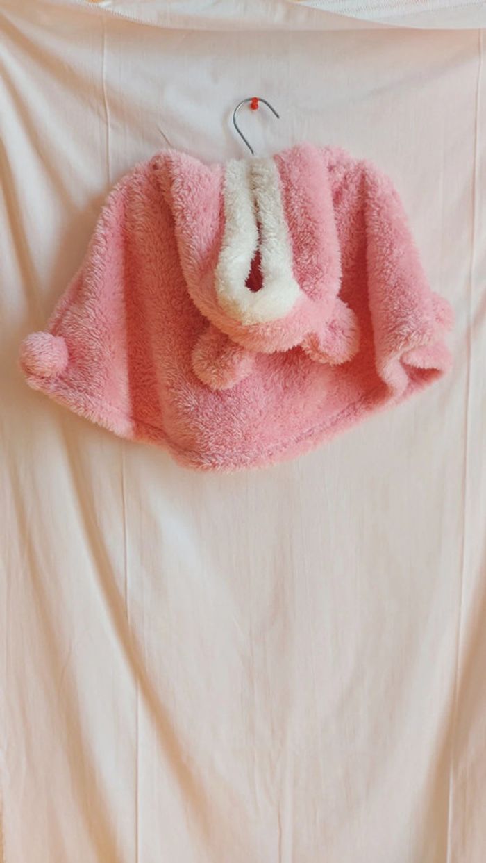 Poncho polaire- à capuche fille taille 4 ans - photo numéro 2