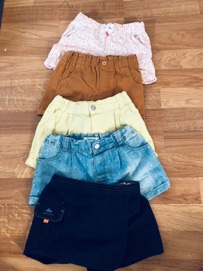Lot de 5 shorts fille taille 2 ans