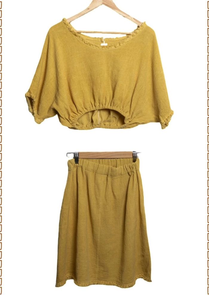 Ensemble jaune moutarde Tilli Paris Taille 38 - photo numéro 2