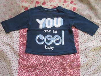 T-Shirt manches longues bleu marine 3 mois