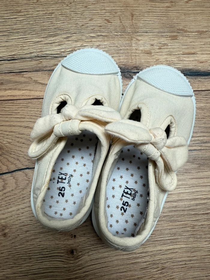 Paire de ballerines en tissu crème TEX 25 fille - photo numéro 6