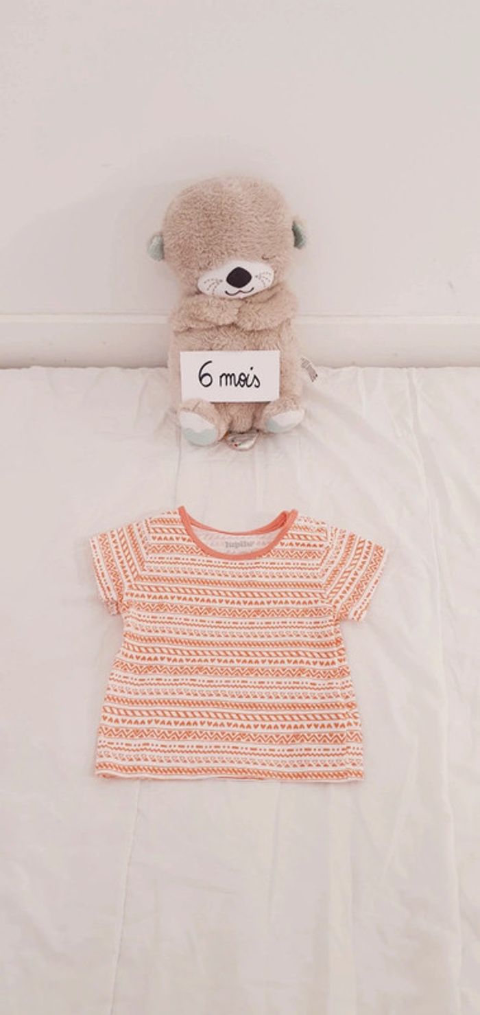 Tee shirt manches courtes bébé mixte 6 mois