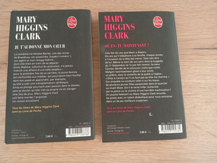 Lot livres Mary Higgins Clark - photo numéro 2