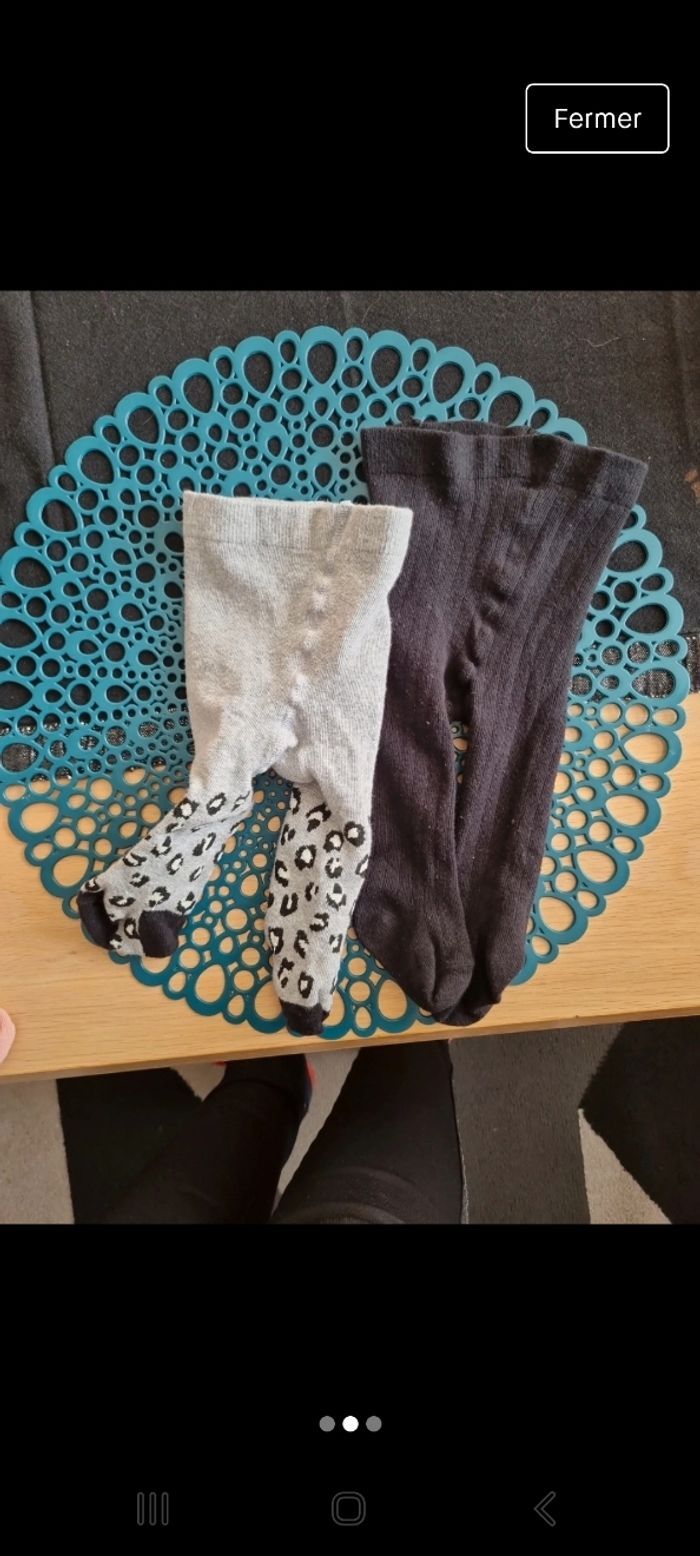 Lot de 2 collants 3-6mois - photo numéro 2