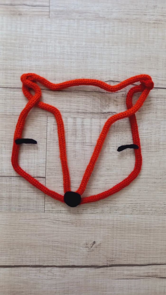 Décoration murale renard roux fil tricotin 🦊 - photo numéro 2