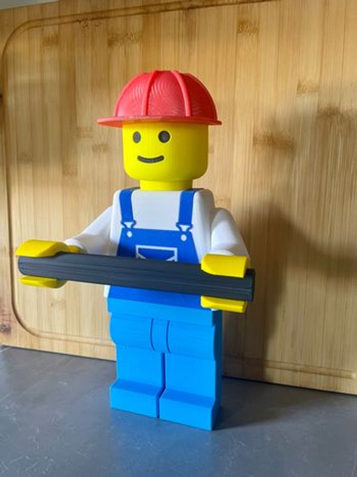 Porte-Papier Toilette Style Lego Travailleur – Déco Fun & Originale Salle de Bain - photo numéro 2