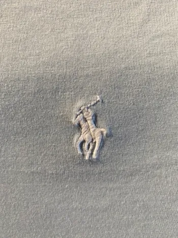 T-shirt Ralph Lauren Homme Bleu pâle Logo brodé centré Taille L
