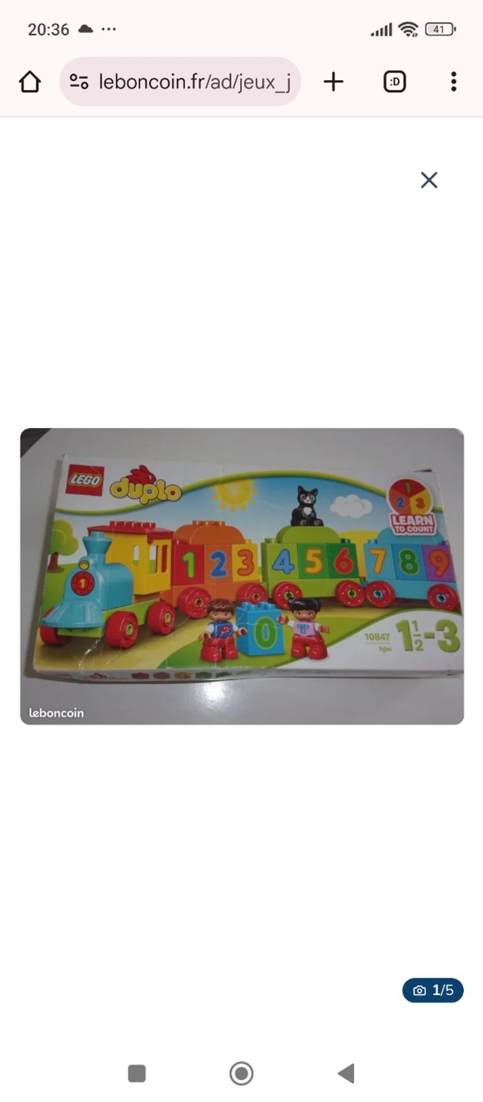 Lot 2 trains lego duplo - photo numéro 7