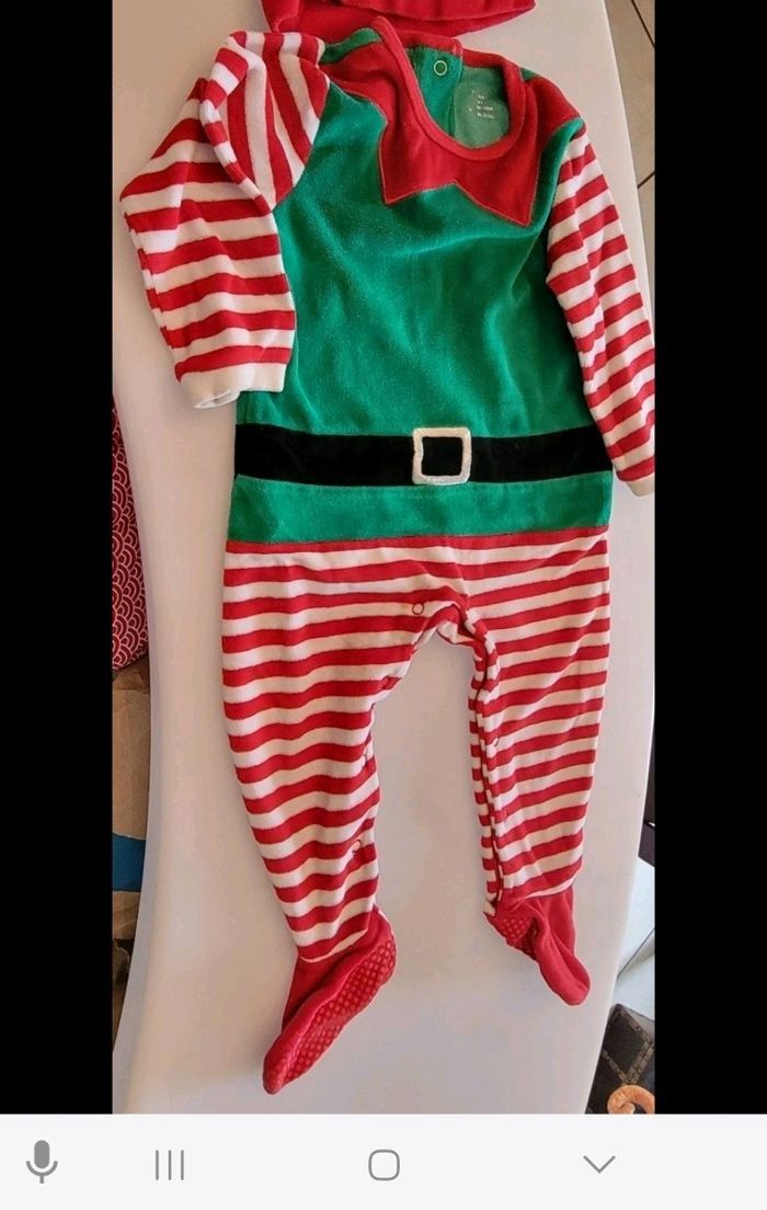 Pyjamas lutin Noël 18 mois