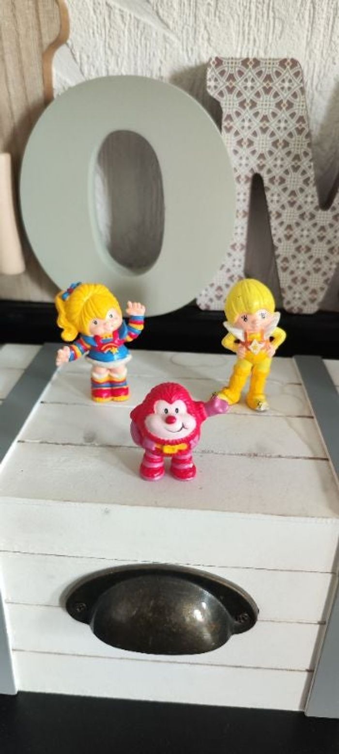 Lot de 3 figurines vintage ancien année 80 Rainbow brite