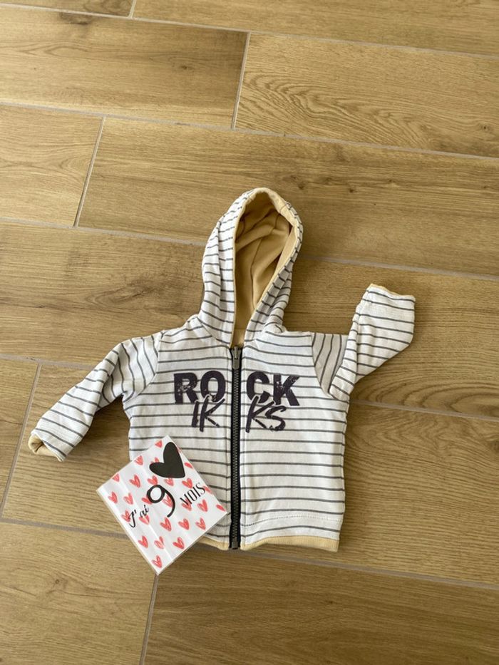 Veste pull réversible ikks 6 mois
