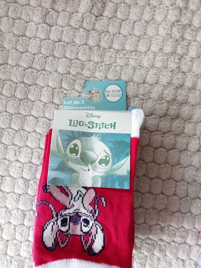 3 paires de chaussettes Stitch 31/34 - photo numéro 3