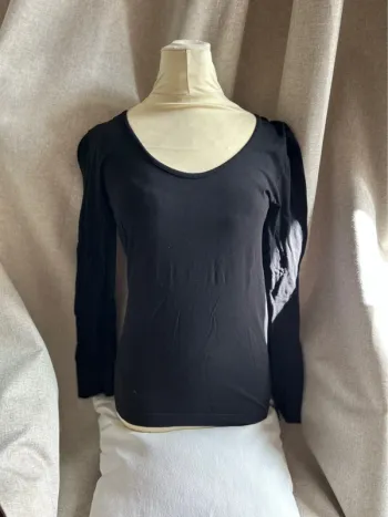 T-shirt manches longues noir Le Bourget