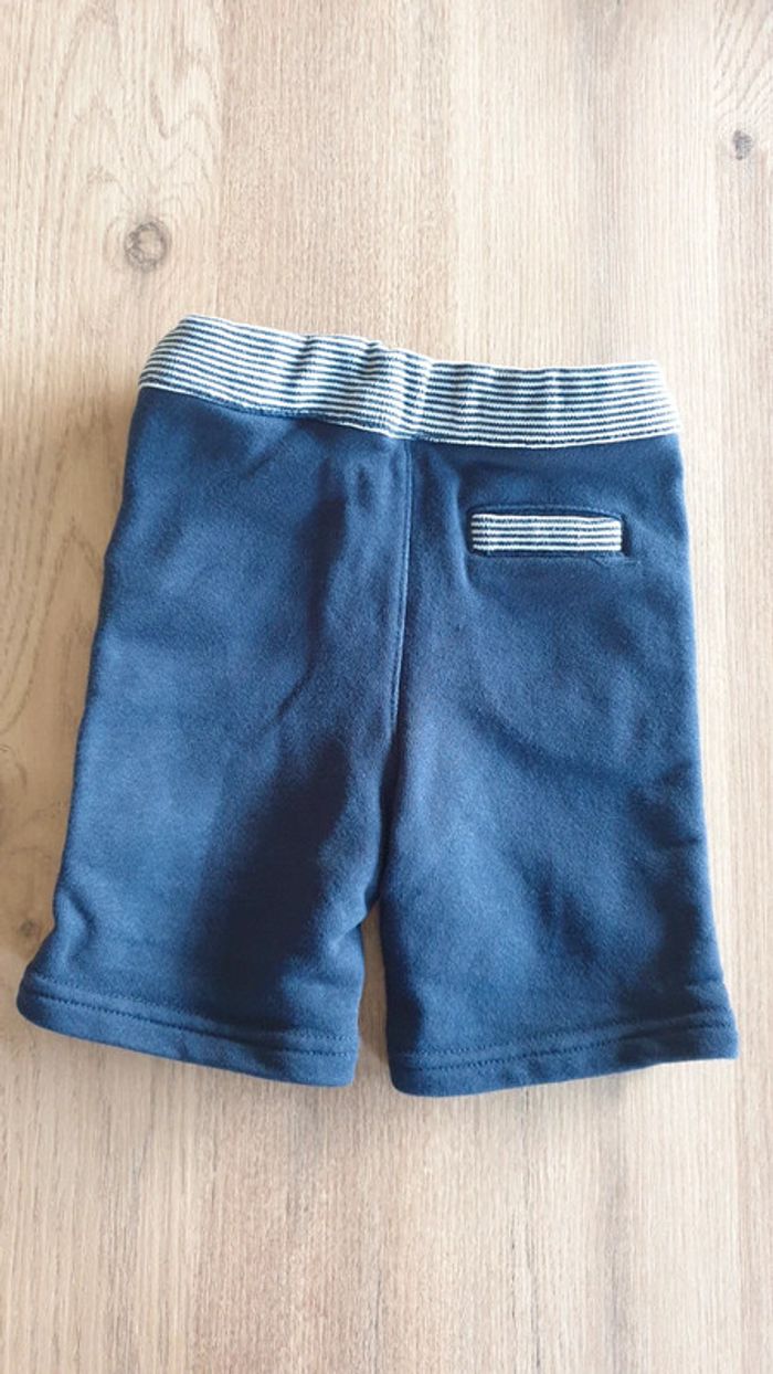 Short bleu marine en moletton, taille 23 mois, Tape-à-l'oeil - photo numéro 3