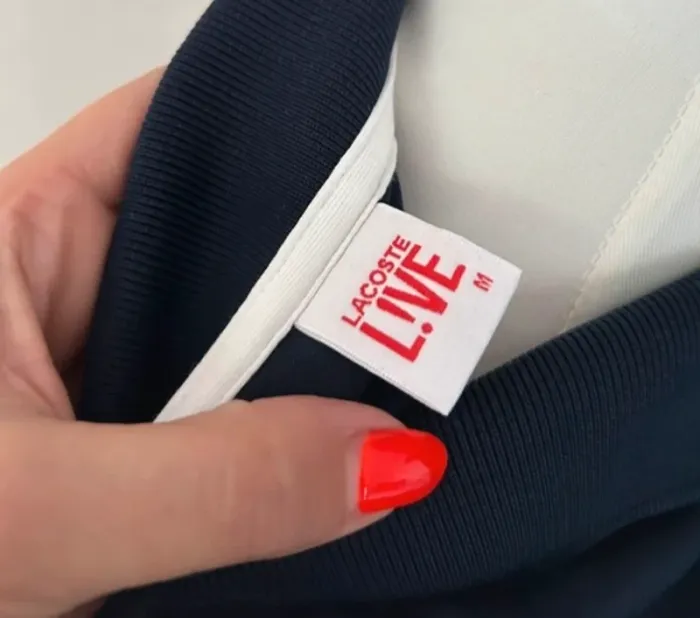 Lacoste, T-shirt, polo, haut bleu marine, femme, taille M/38 - photo numéro 5