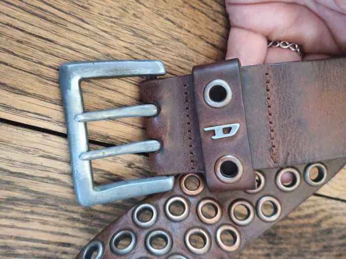 Jolie Ceinture cuir Marron homme Diesel - photo numéro 11