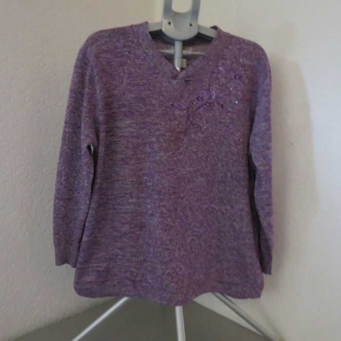 🌸 Pull violet chiné – confortable & élégant 🌸 - photo numéro 3