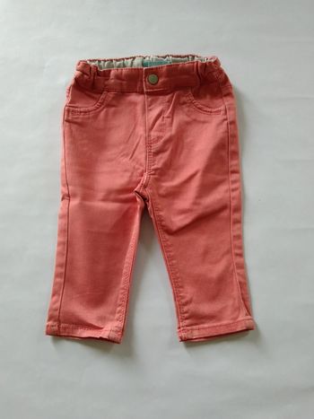 pantacourt rose corail fille 6 mois Okaidi