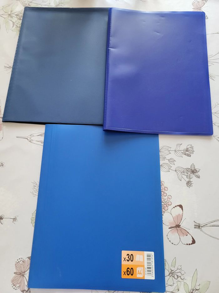3 porte-revues bleus - photo numéro 2