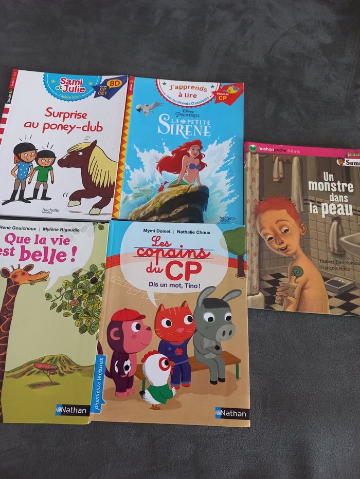 Lot 5 livres premières lectures sami julie nathan sirene - photo numéro 1