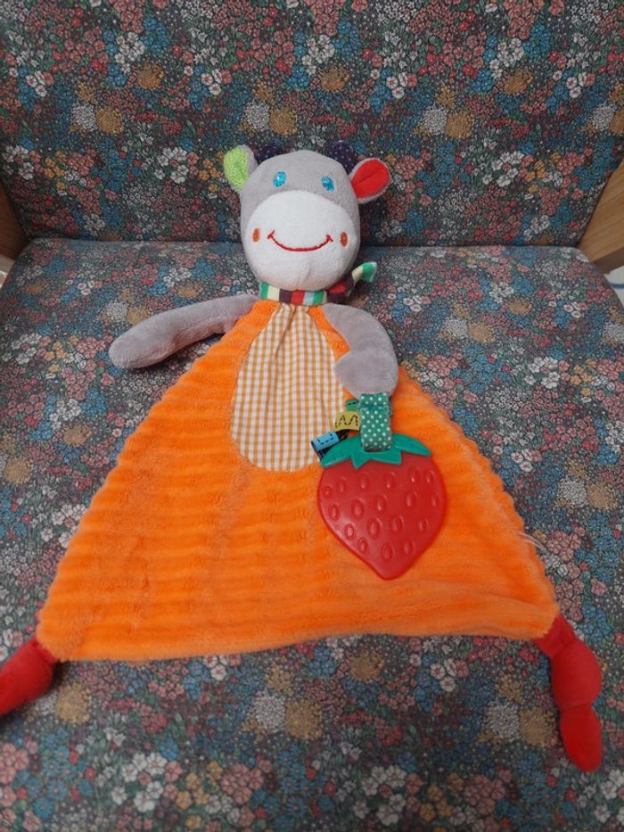 #12 Logitoys ouatoo - doudou orange vache ou girafe - photo numéro 2