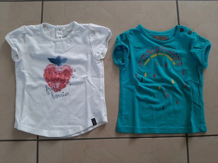 Lot de 9 tee shirts manches courtes fille 18 mois - photo numéro 10