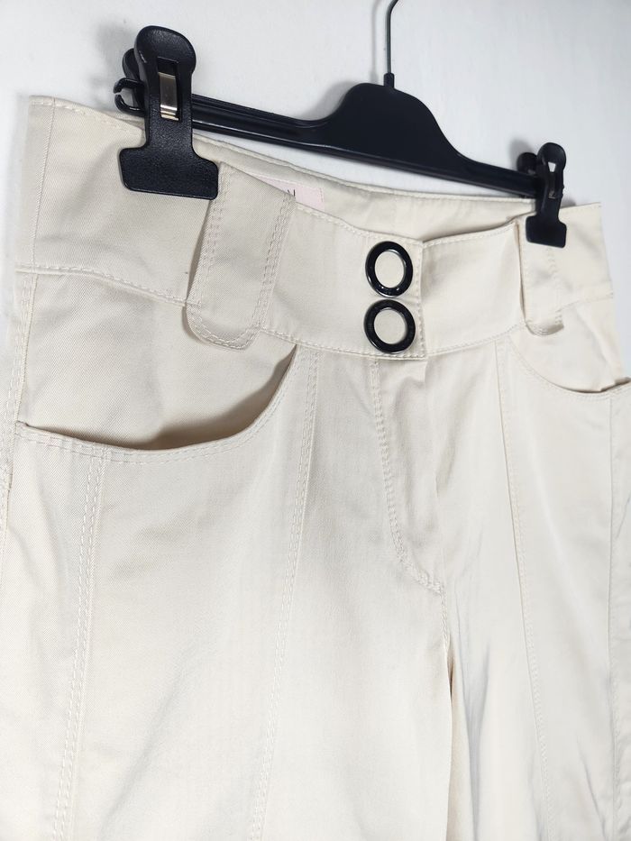 Pantalon Laurèl, couleur blanc cassé, taille 38 - photo numéro 2