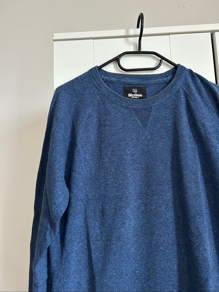 Pull bleu à motifs Homme Bizzbee Taille L - photo numéro 3